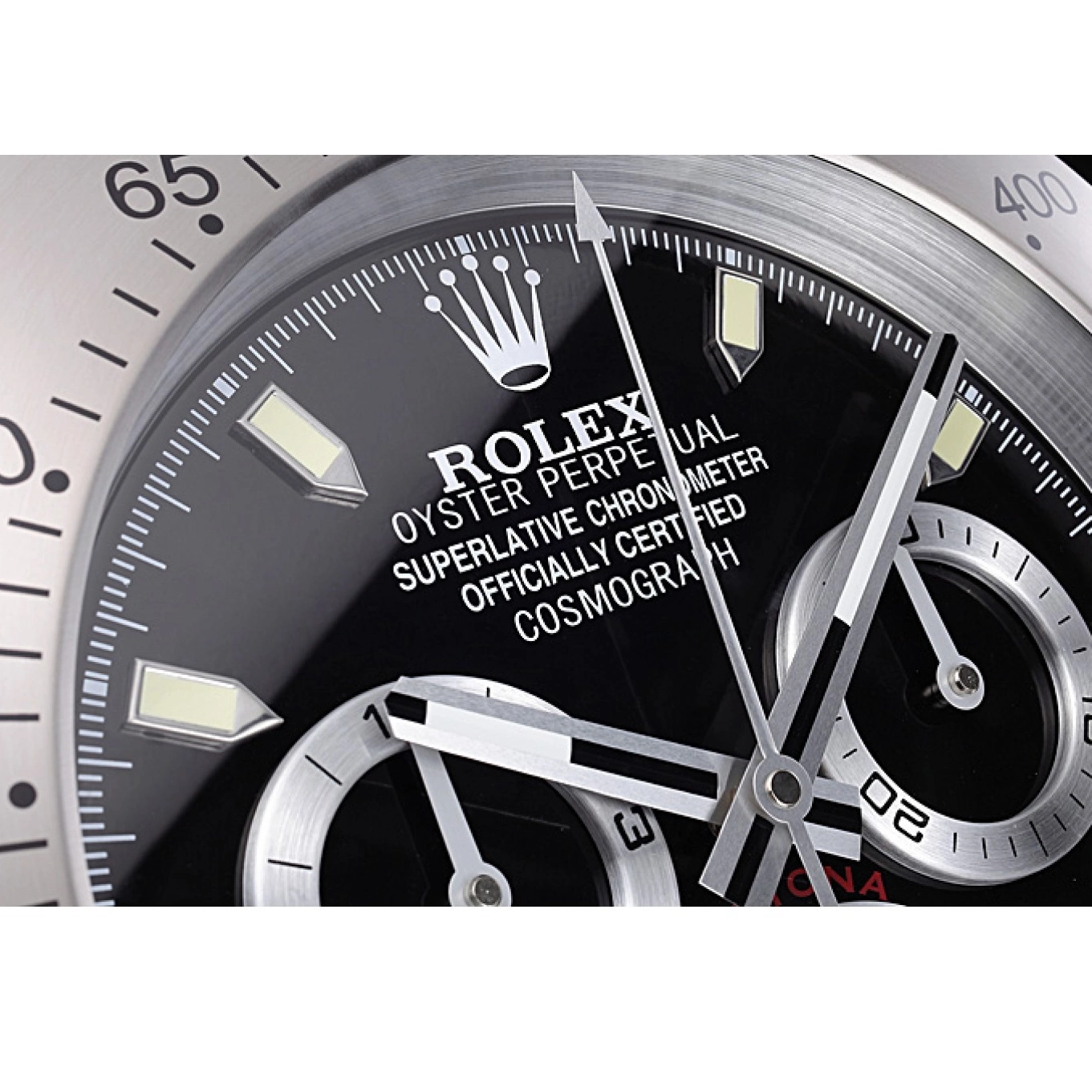 AAA Replica Watches 621909 Daytona Wall Rolex Cosmograph Clock Silver-Black 0817